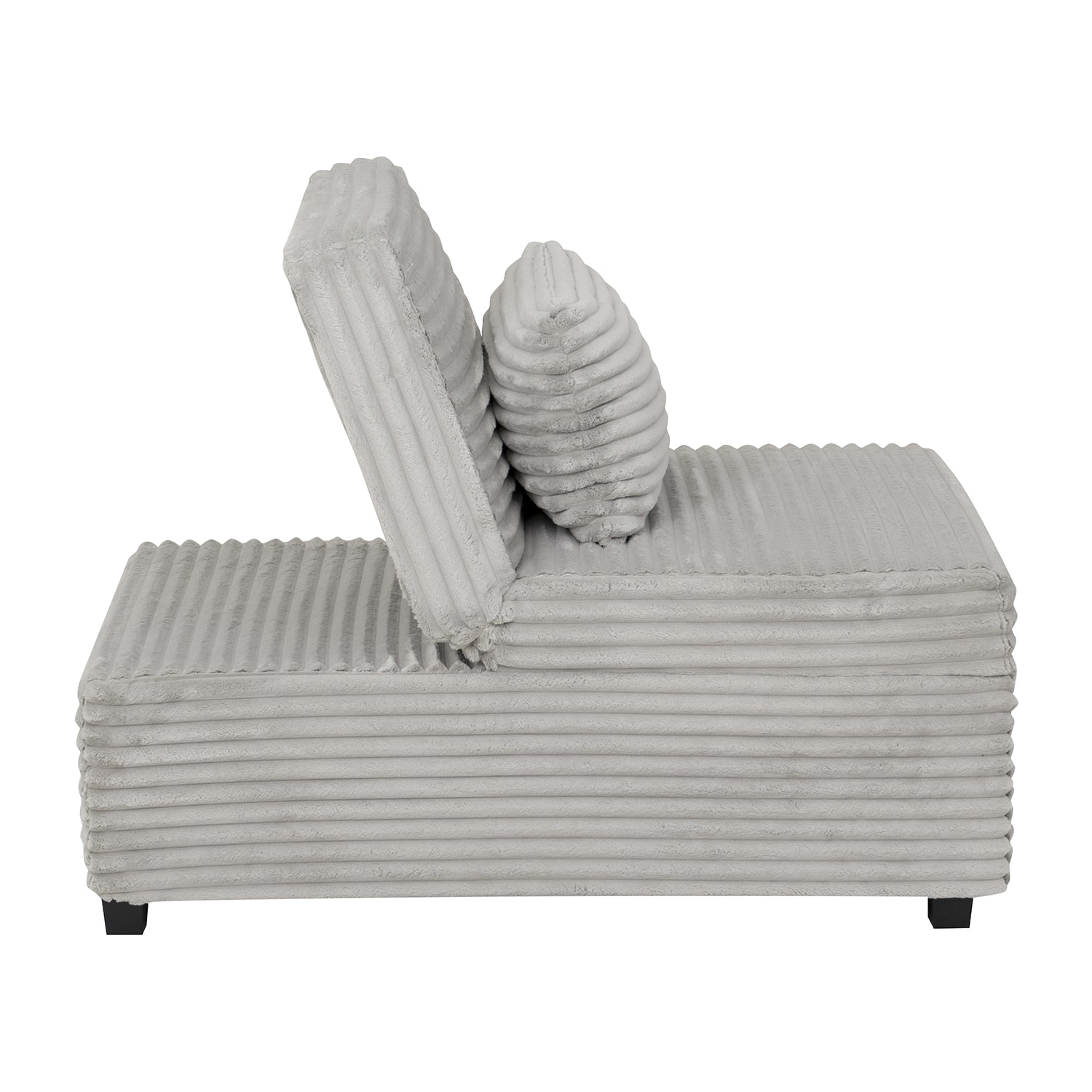 Linon Boone Grey Corduroy Sleeper Chair