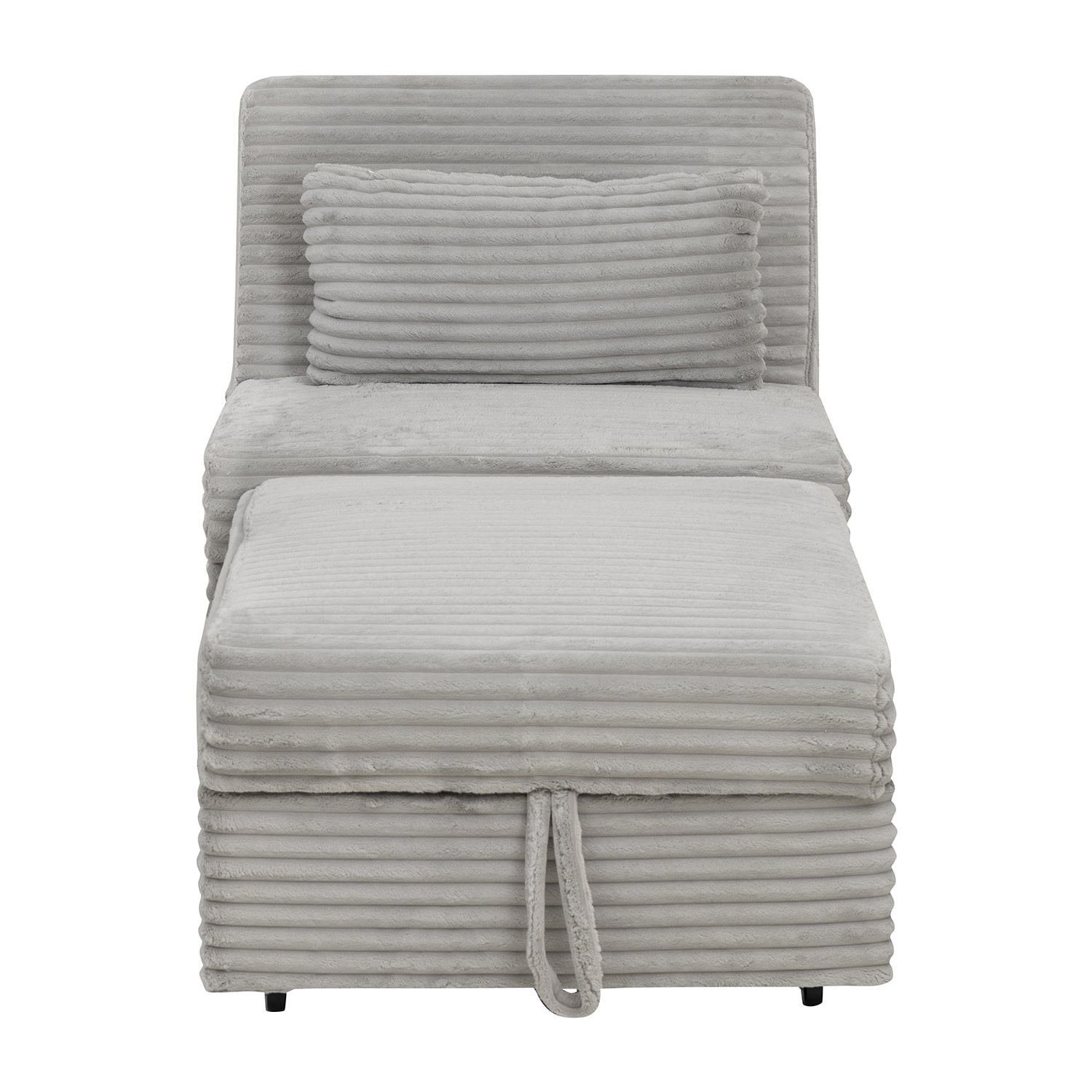 Linon Boone Grey Corduroy Sleeper Chair