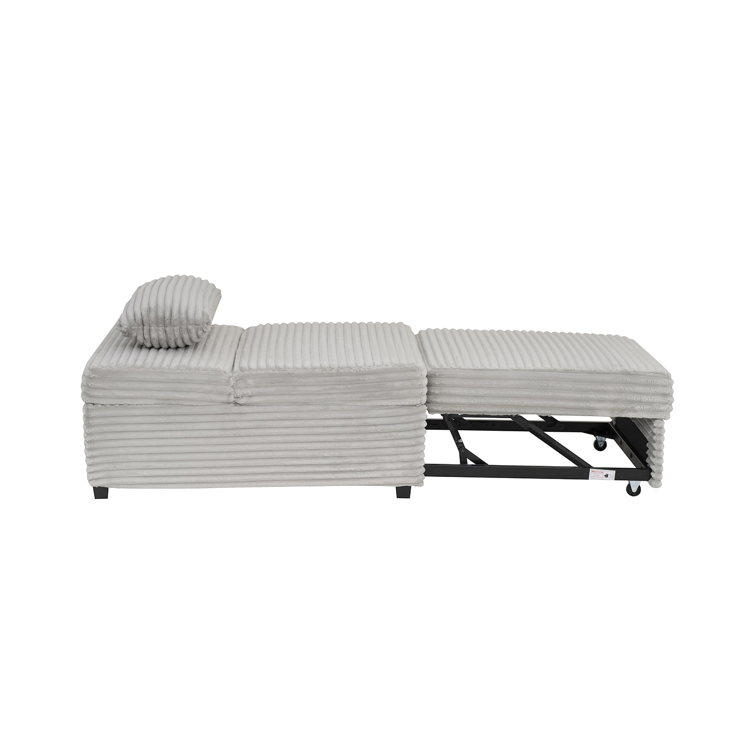 Linon Boone Grey Corduroy Sleeper Chair