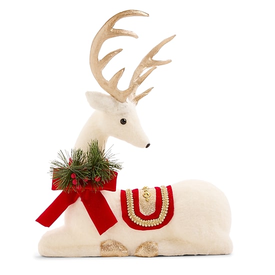 Martha Stewart 14" Sitting Reindeer Christmas Tabletop Decor