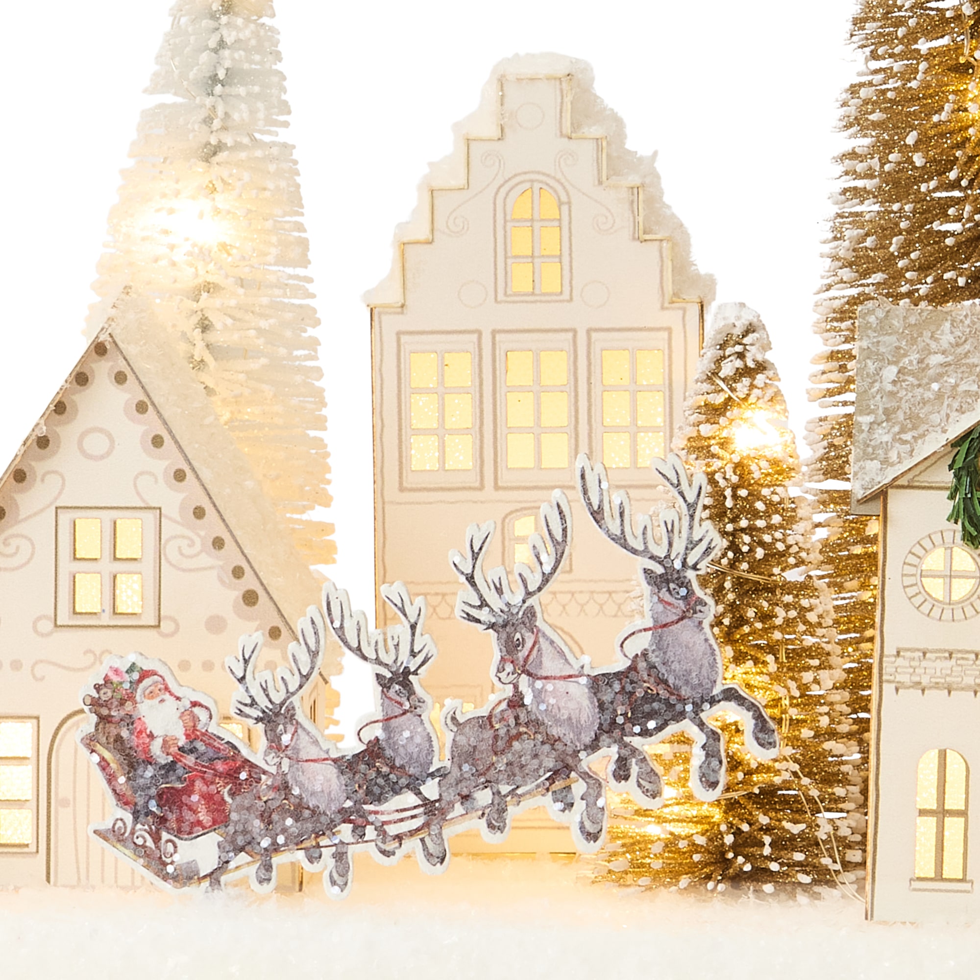 Martha Stewart Led Village Scene Lighted Christmas Tabletop Decor