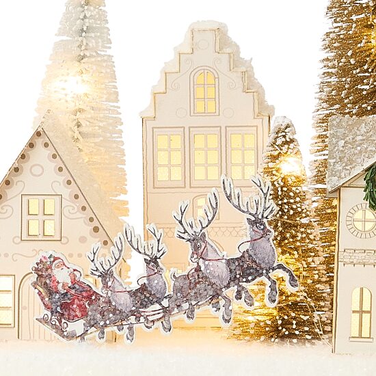 Martha Stewart Led Village Scene Lighted Christmas Tabletop Decor