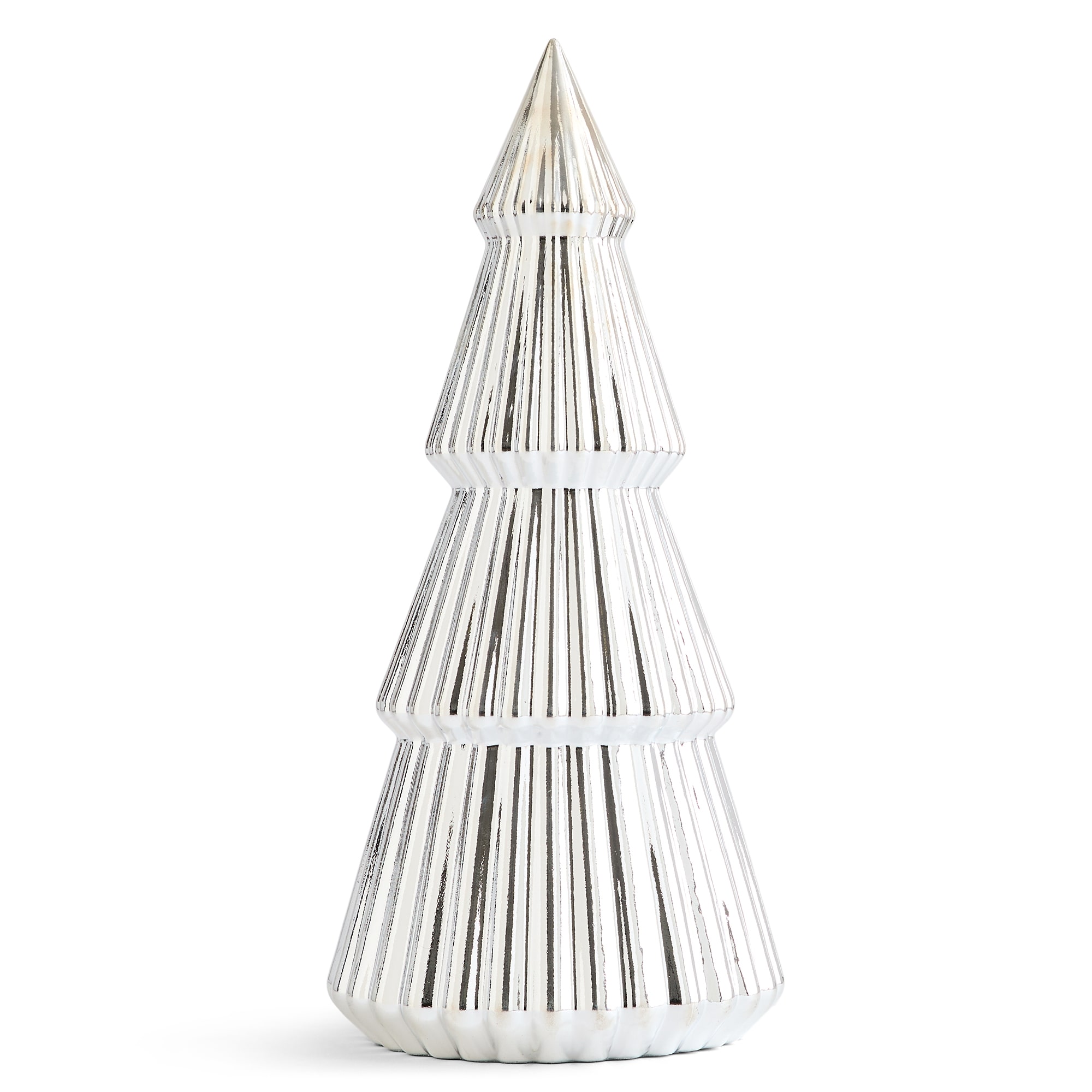 North Pole Trading Co. 27 Silver Christmas Tree Christmas Tabletop Decor