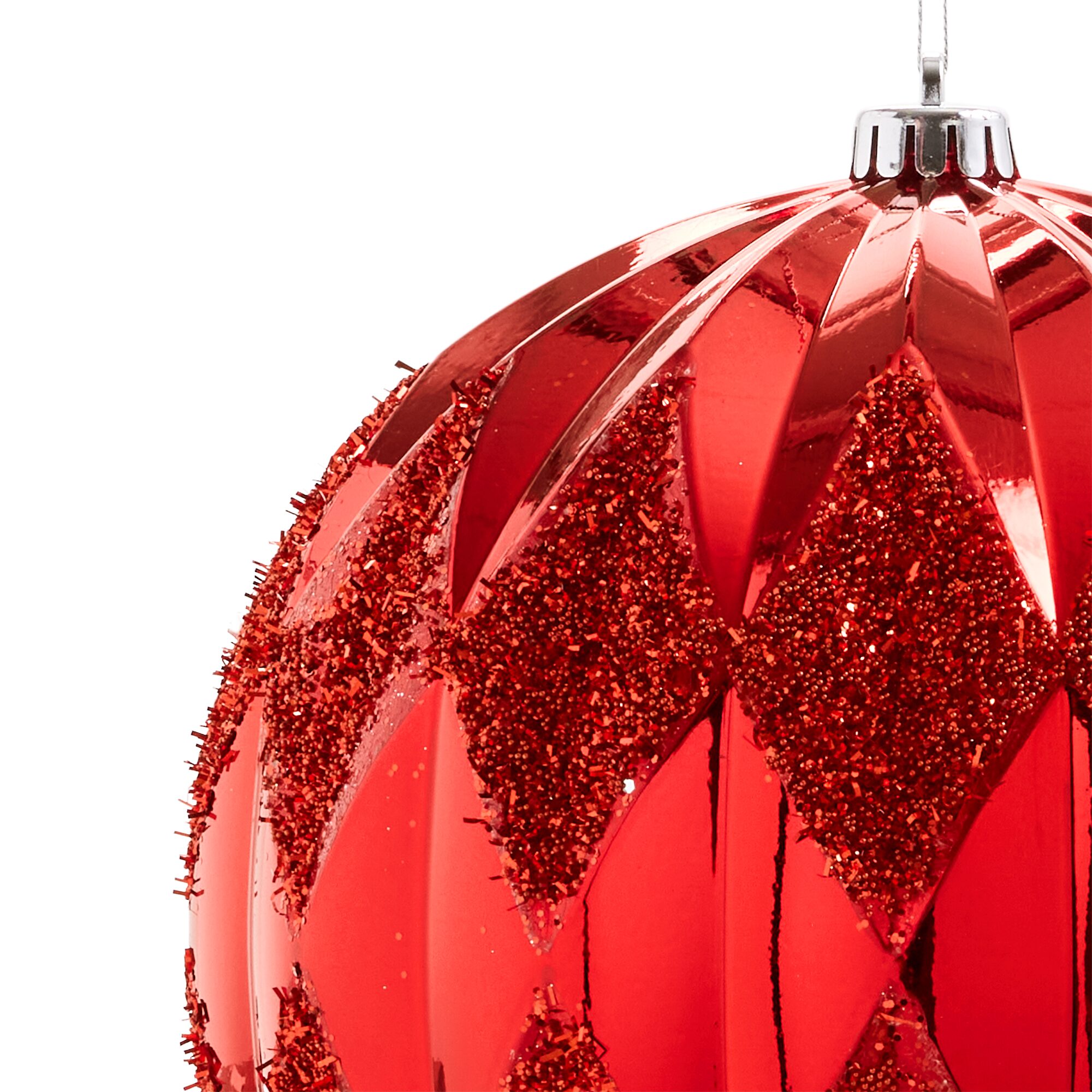 North Pole Trading Co. Red Diamond Xxl Ball Christmas Ornament