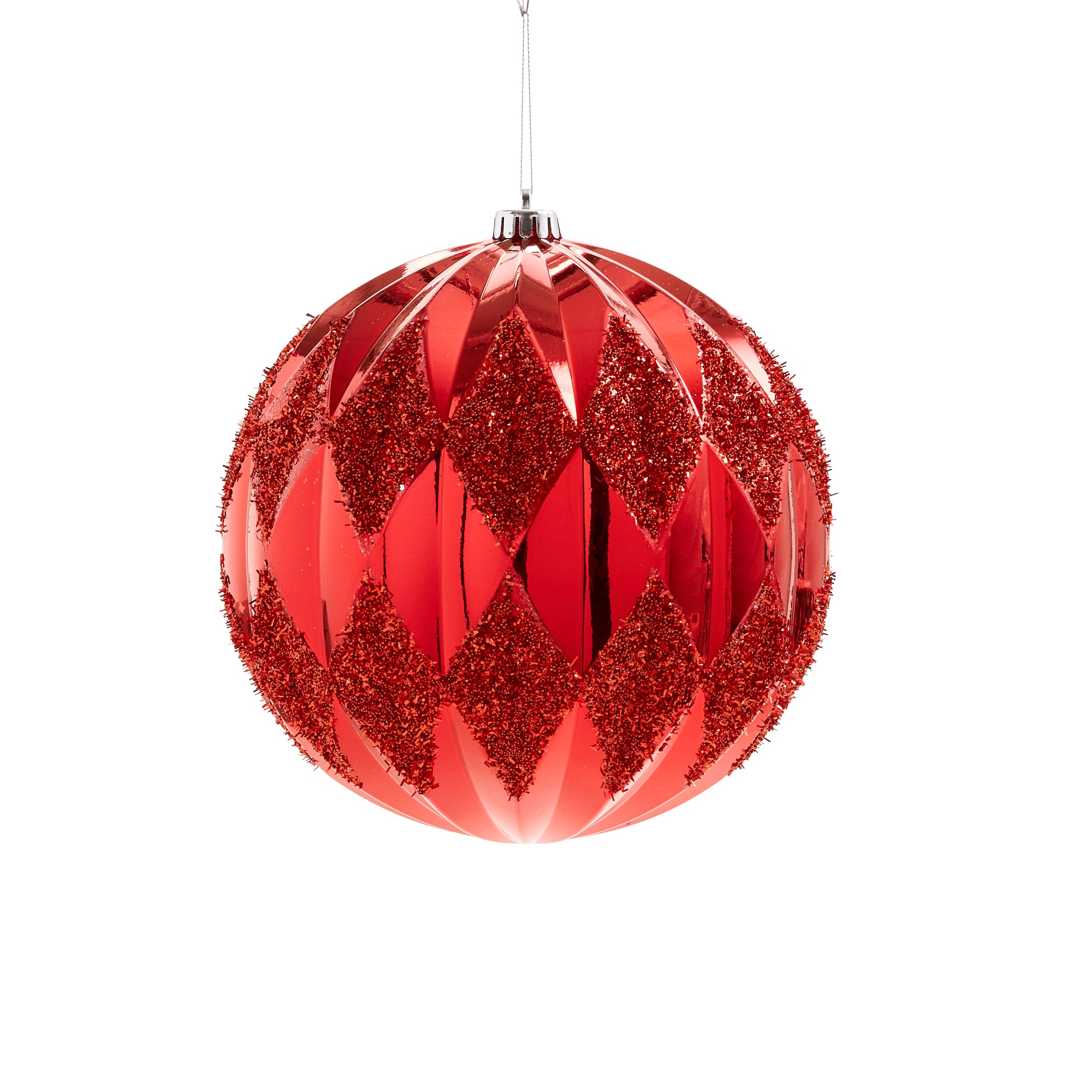 North Pole Trading Co. Red Diamond Xxl Ball Christmas Ornament