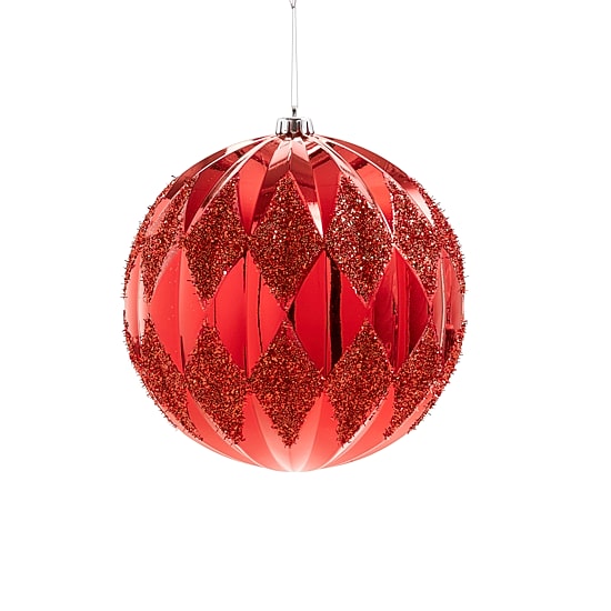 North Pole Trading Co. Red Diamond Xxl Ball Christmas Ornament