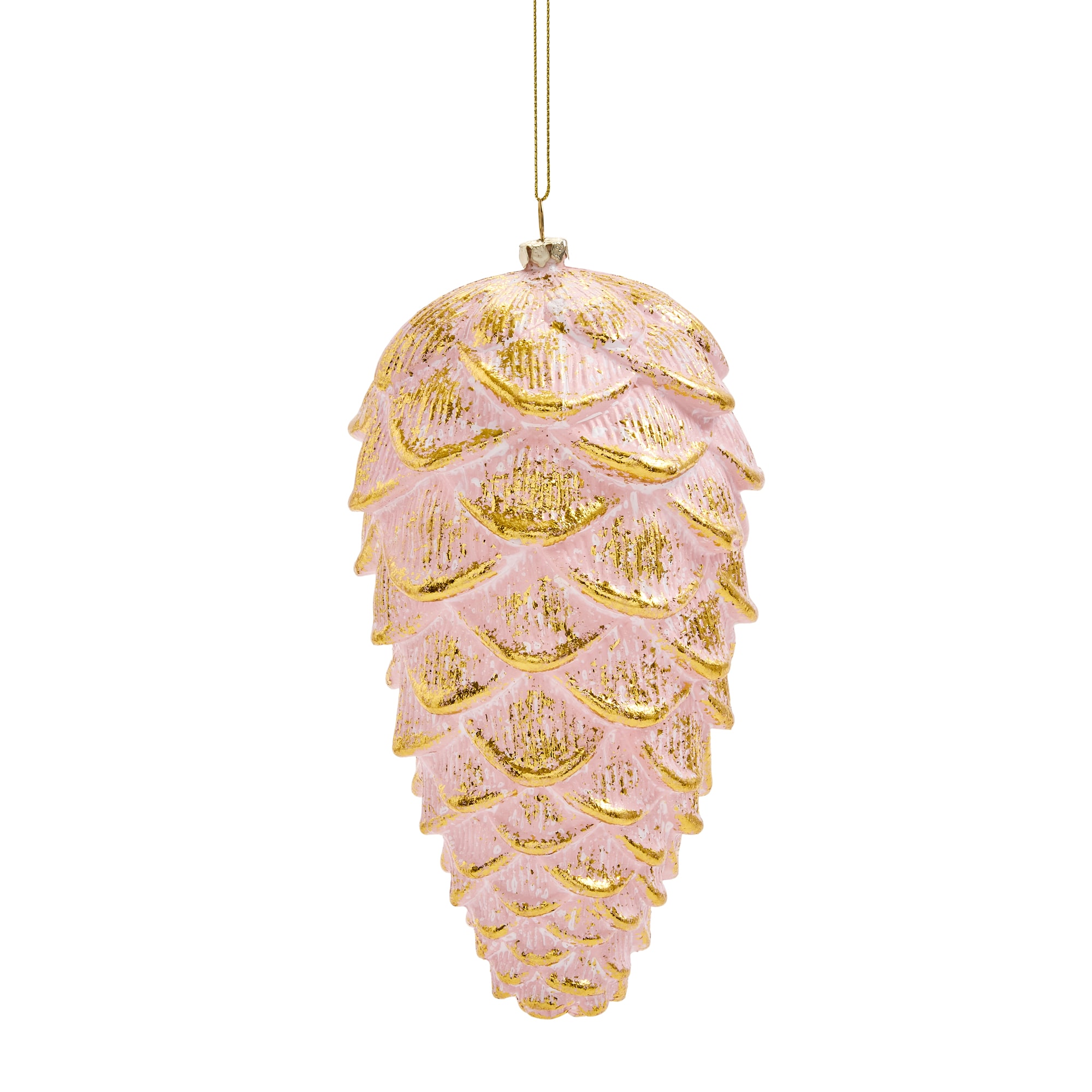 North Pole Trading Co. Pink Pinecone- Oversized Christmas Ornament