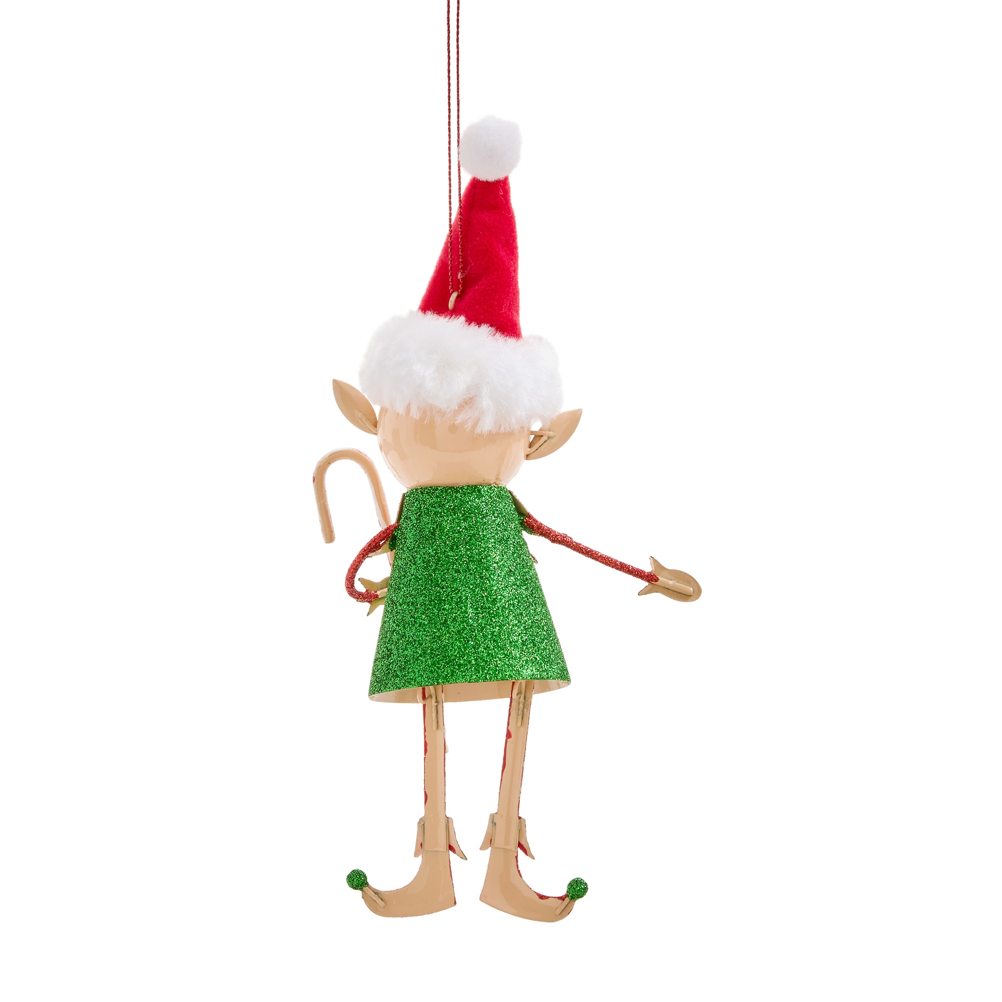 North Pole Trading Co. Elf Candy Cane Christmas Ornament
