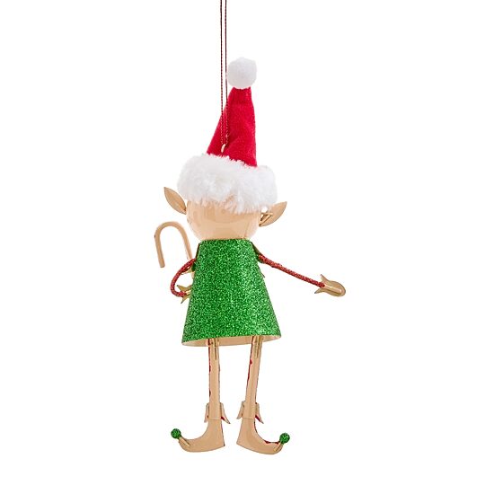 North Pole Trading Co. Elf Candy Cane Christmas Ornament