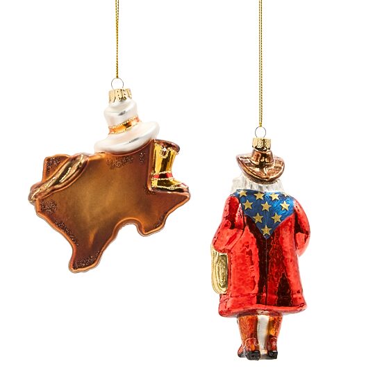 North Pole Trading Co. Texas And Santa 2-pc. Christmas Ornament
