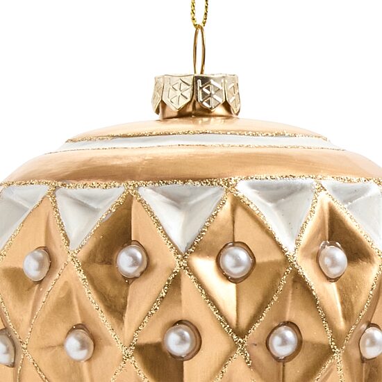 North Pole Trading Co. Pearl Embed Textured 2-pc. Christmas Ornament