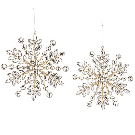 North Pole Trading Co. Jeweled Snowflake 2-pc. Christmas Ornament