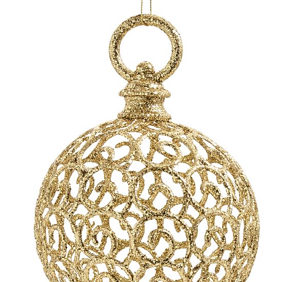 North Pole Trading Co. Glittered Scroll 2-pc. Christmas Ornament
