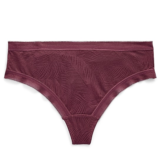 Ambrielle Smooth Lace Thong Panty
