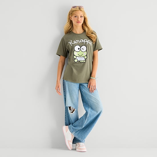 Grayson Threads, The Label Kerropi Boyfriend Womens Juniors Crew Neck Short Sleeve Loose Fit Graphic T-Shirt