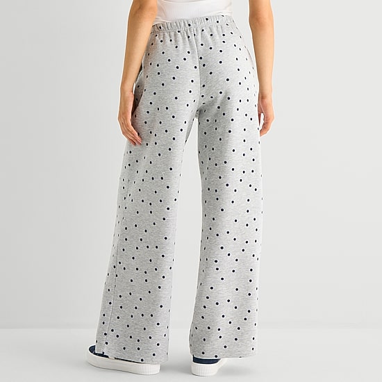 Grayson Threads, The Label Womens Juniors Wide Leg Mid Rise Minnie Mouse Sweatpant