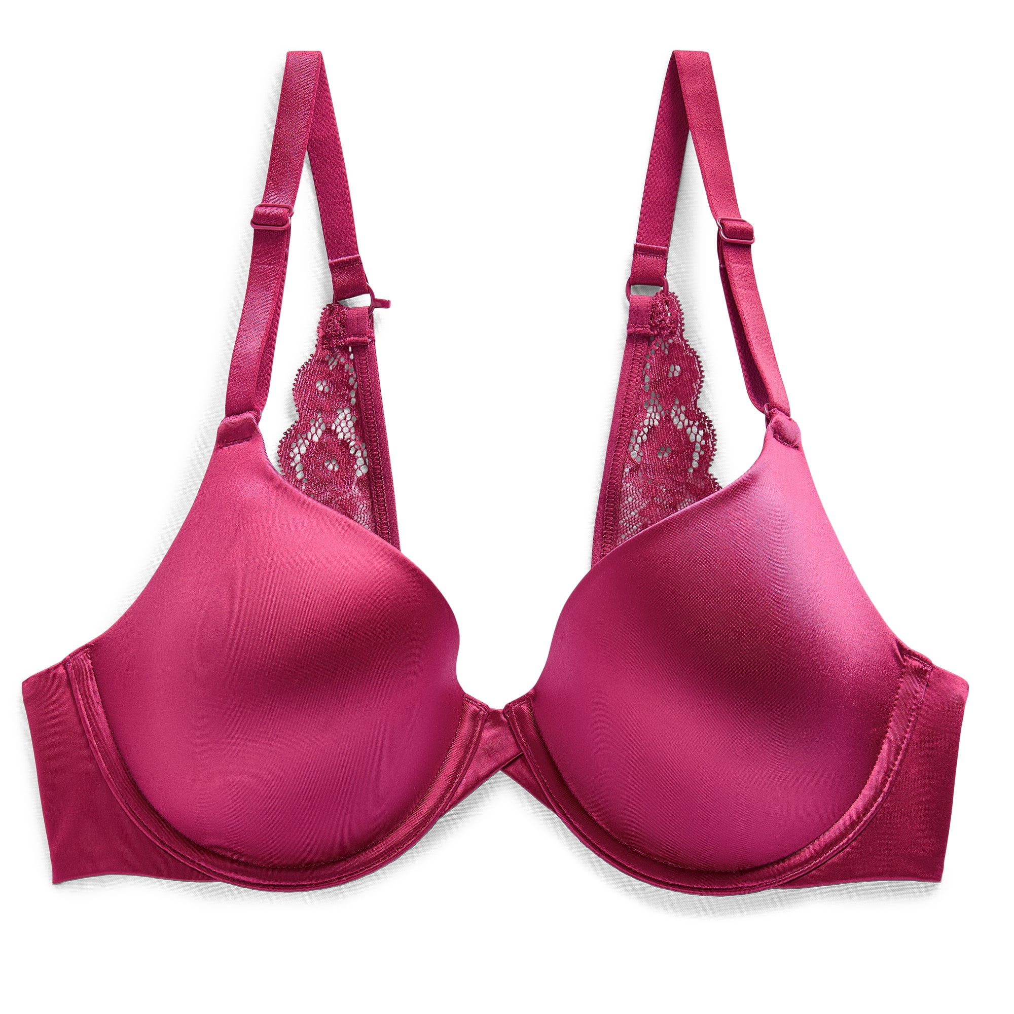 Ambrielle Womens Everyday Lace Demi Bra