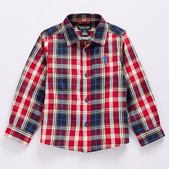U.S. Polo Assn. Toddler Boys Long Sleeve Classic Fit Button-Down Shirt