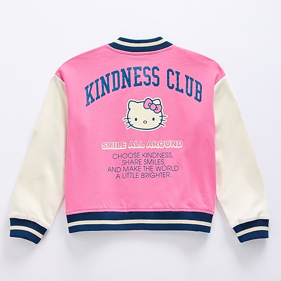 Little & Big Kid Girls Hello Kitty Midweight Varsity Jacket