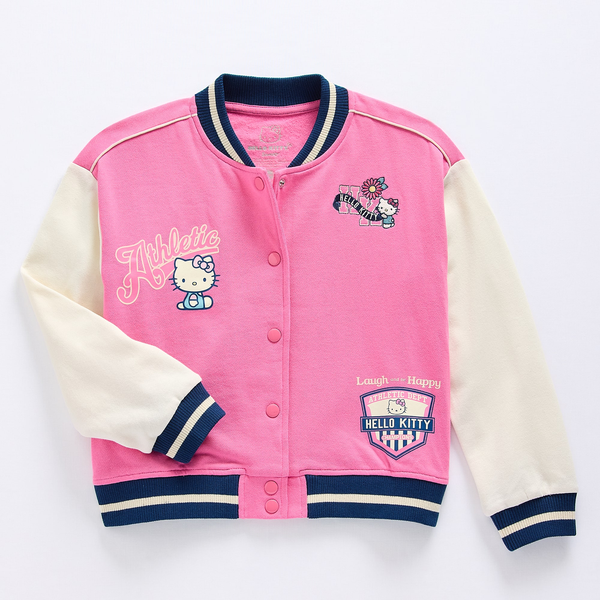 Little & Big Kid Girls Hello Kitty Midweight Varsity Jacket