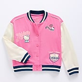Little & Big Kid Girls Hello Kitty Midweight Varsity Jacket