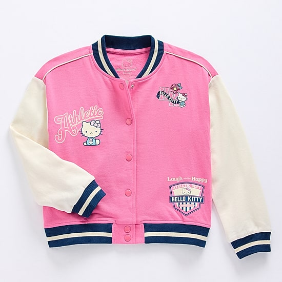 Little & Big Kid Girls Hello Kitty Midweight Varsity Jacket