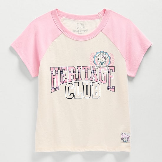 Little & Big Kid Girls Crew Neck Short Sleeve Regular Fit Hello Kitty Graphic T-Shirt