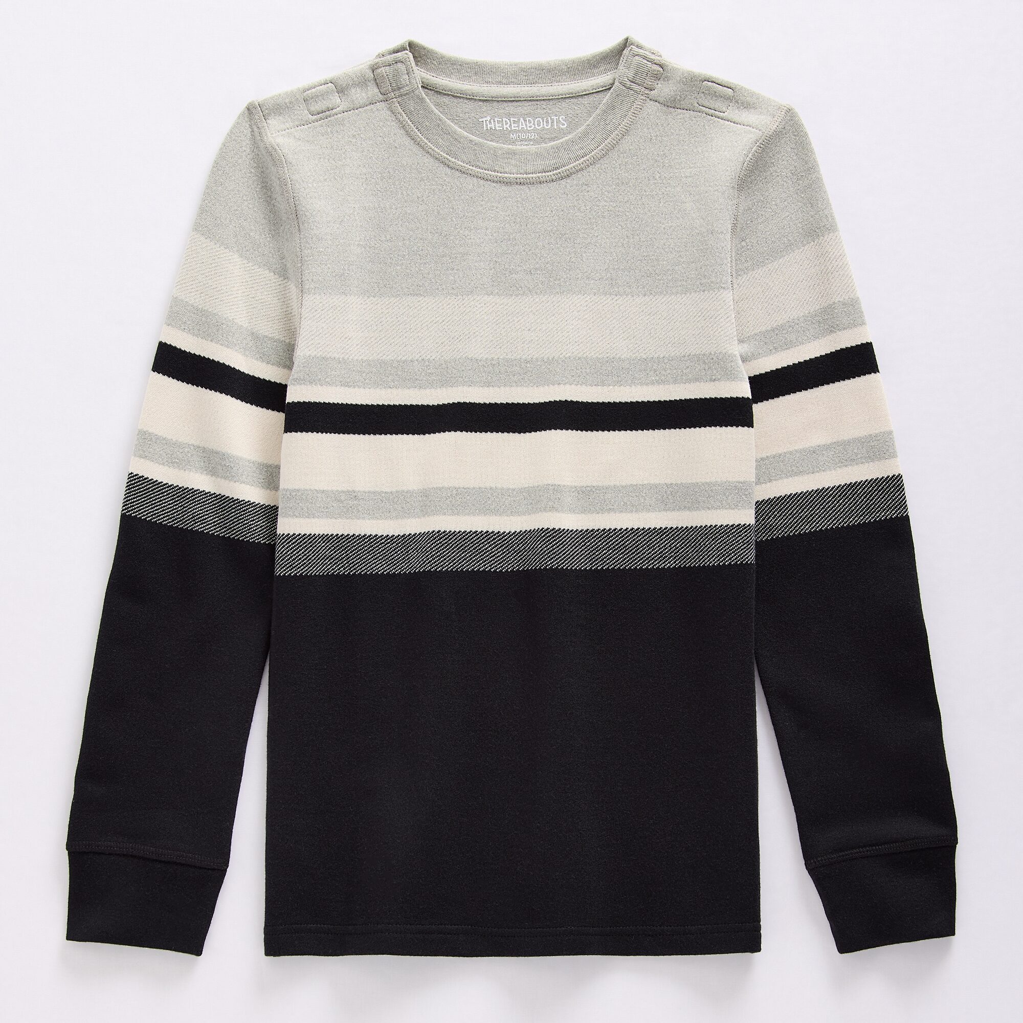 Thereabouts Little & Big Kid Boys Easy-on + Easy-off Sensory Friendly Crew Neck Long Sleeve Adaptive Regular Fit Thermal Top