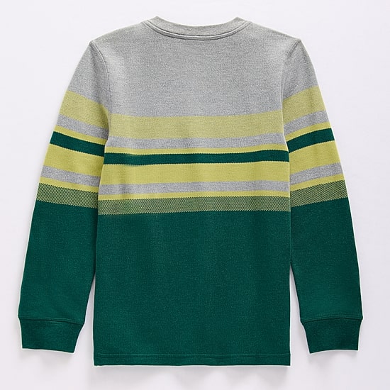 Thereabouts Little & Big Kid Boys Easy-on + Easy-off Sensory Friendly Crew Neck Long Sleeve Adaptive Regular Fit Thermal Top