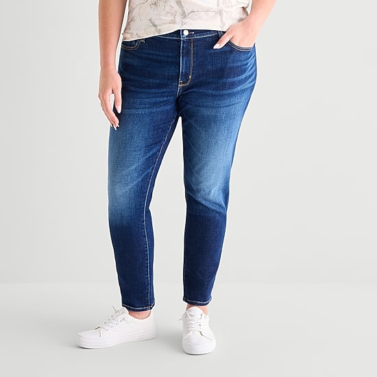 Arizona Womens Juniors Plus Skinny Fit Jean