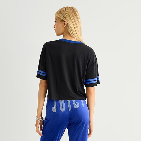 Juicy By Juicy Couture Womens Juniors V Neck Short Sleeve Regular Fit Graphic T-Shirt
