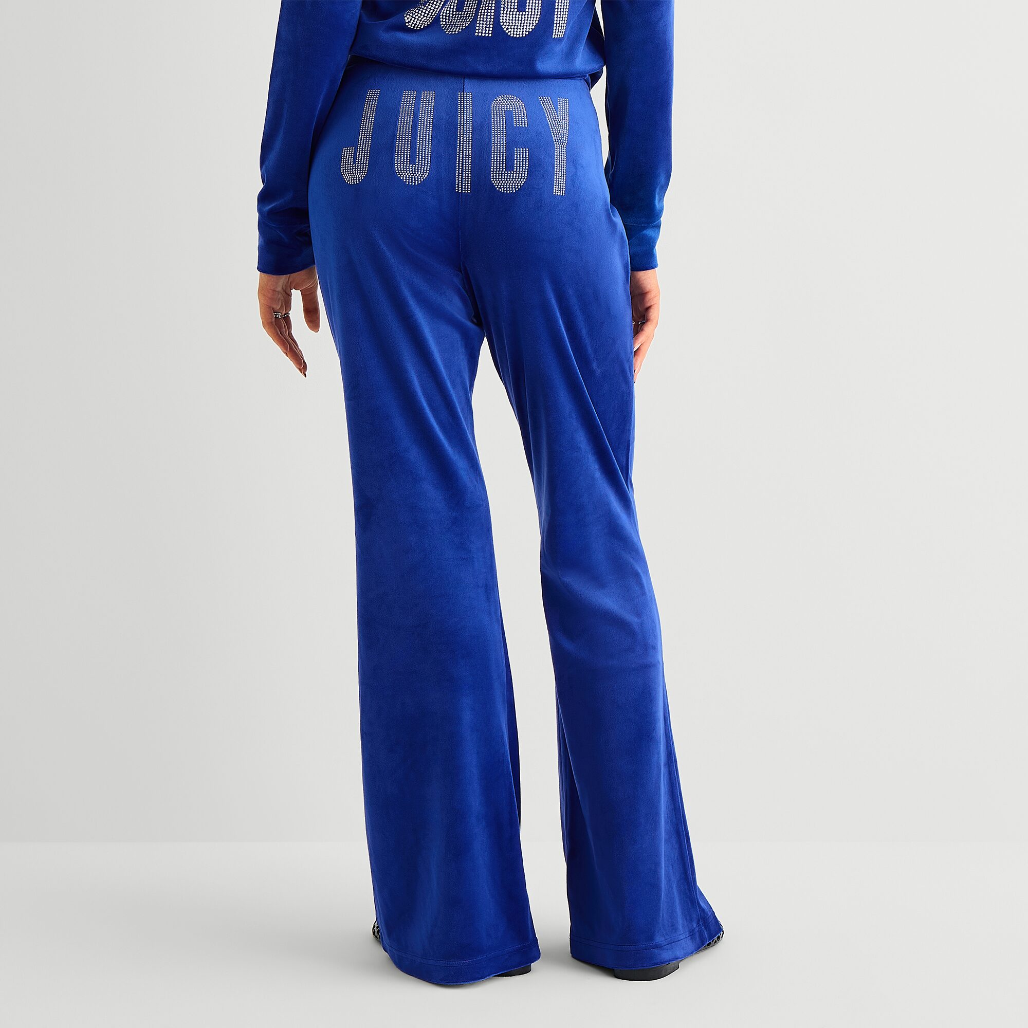Juicy By Couture Womens Juniors Flare Mid Rise Track Pant