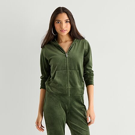 Juicy By Juicy Couture Womens Juniors Midweight Track Jacket