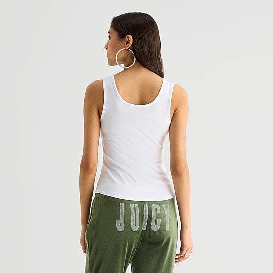 Juicy By Juicy Couture Womens Juniors U Neck Sleeveless Tank Top