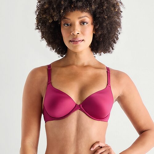 Ambrielle Womens Everyday Lace Demi Bra In Red