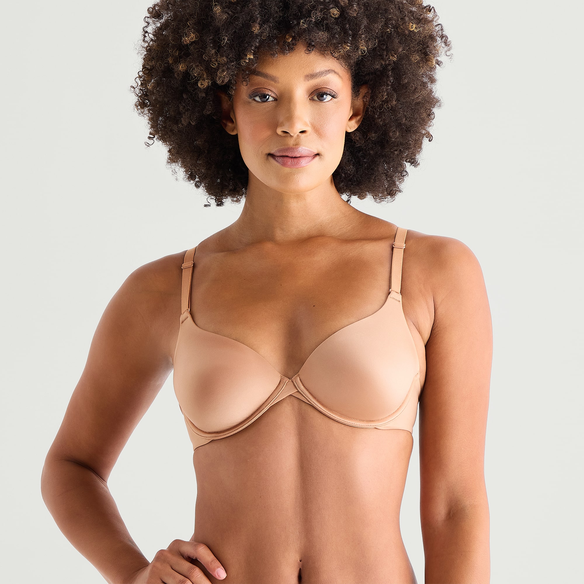 Ambrielle Womens Everyday Lace Demi Bra