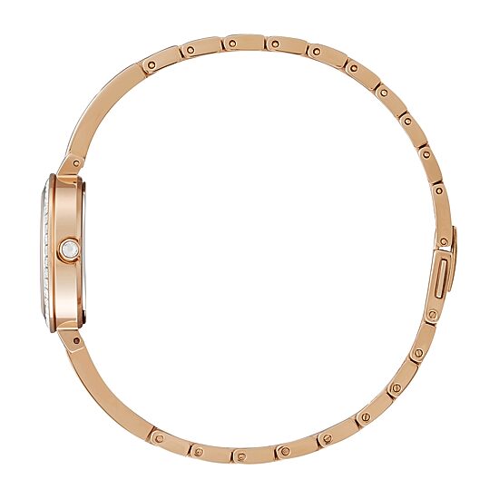 Citizen Silhouette Crystal Womens Rose Goldtone Stainless Steel Bracelet Watch Em0863-53d