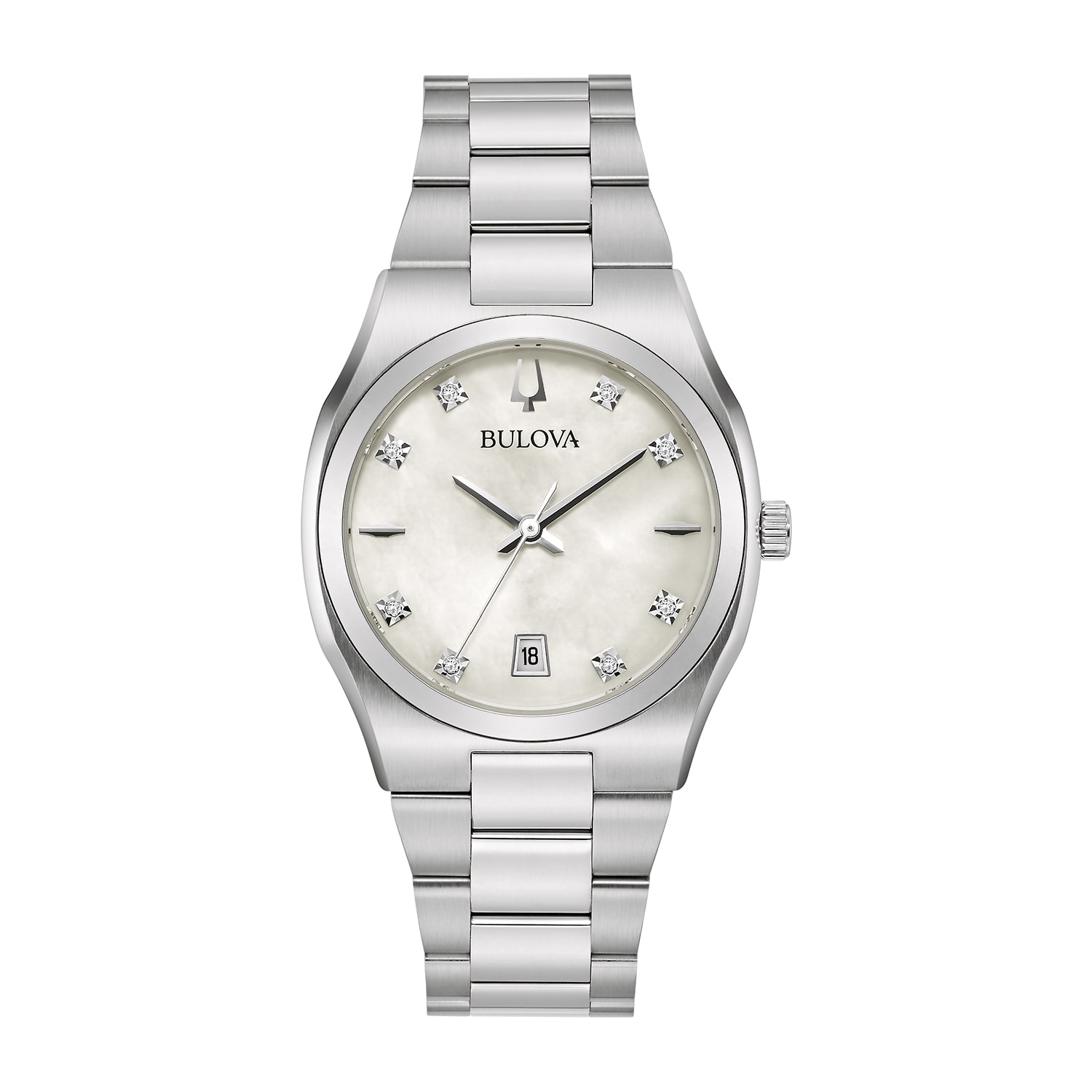 Bulova Classic Womens Silver Tone Stainless Steel Bracelet Watch 96p218