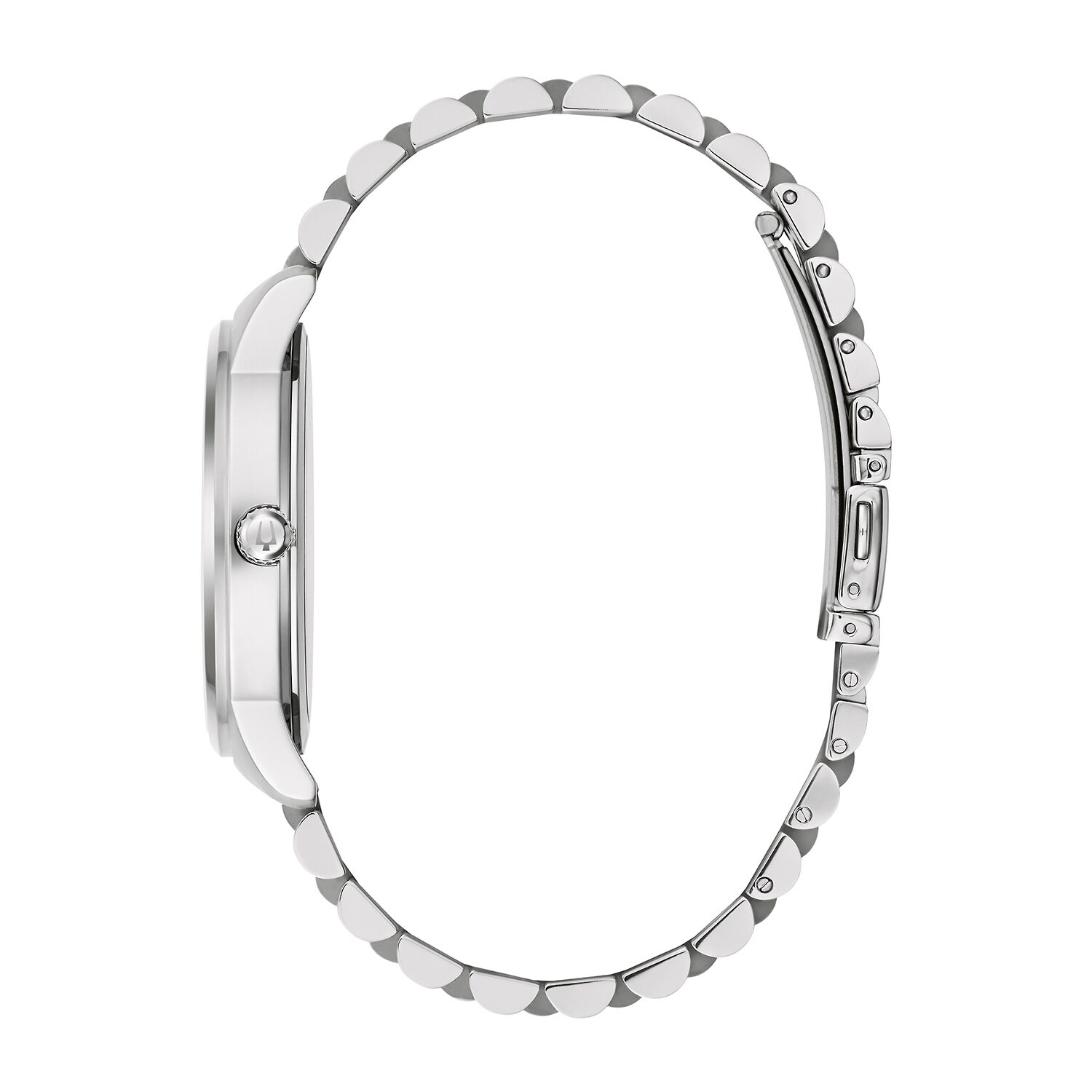 Bulova Classic Mens Silver Tone Stainless Steel Bracelet Watch 96b334