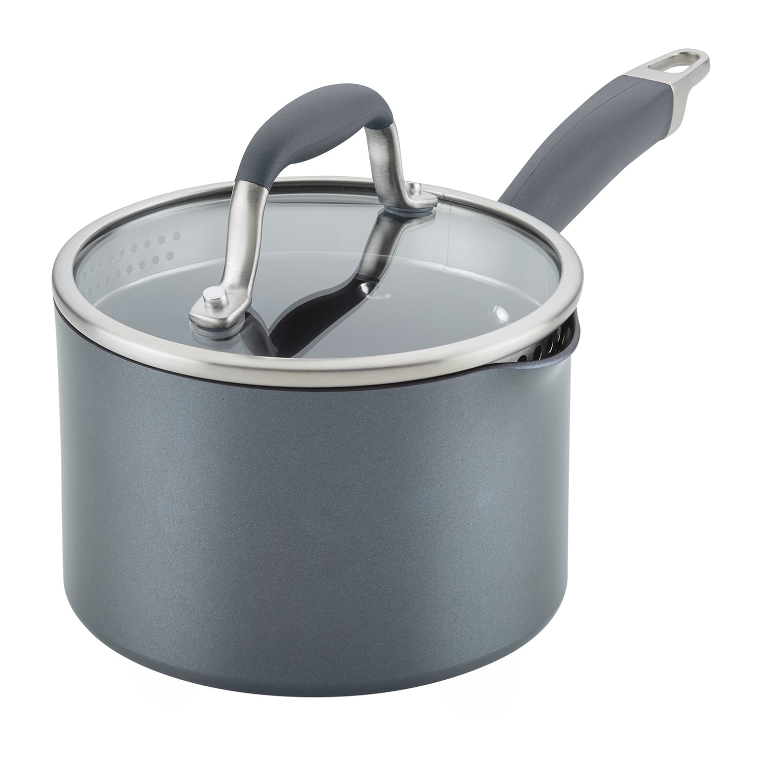 Anolon Advanced Home Hard Anodized 2-qt. Sauce Pan Straining Lid
