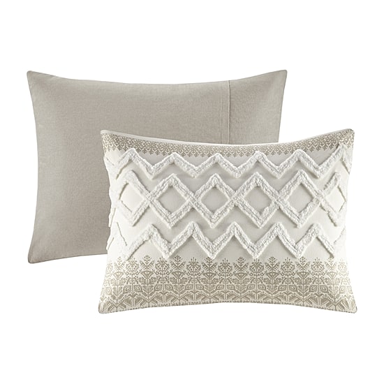 INK+IVY Mila 3 Piece Cotton Duvet Cover Set with Chenille Tufting
