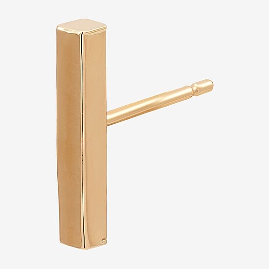 Gold Opulence 14K Gold 12.7mm Square Single Stud Earring