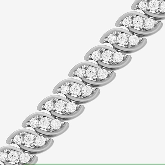 Womens 4 CT. T.W. Lab Grown White Diamond 10K Gold Tennis Bracelet