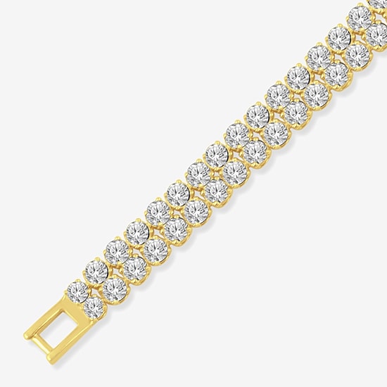 Womens 5 CT. T.W. Lab Grown White Diamond 10K Gold 7.5 Inch Tennis Bracelet