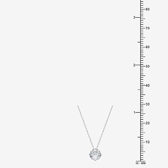 Ever Star (H-I / Si2-I1) Womens 1/2 CT. T.W. Lab Grown White Diamond 10K Gold Round Pendant Necklace