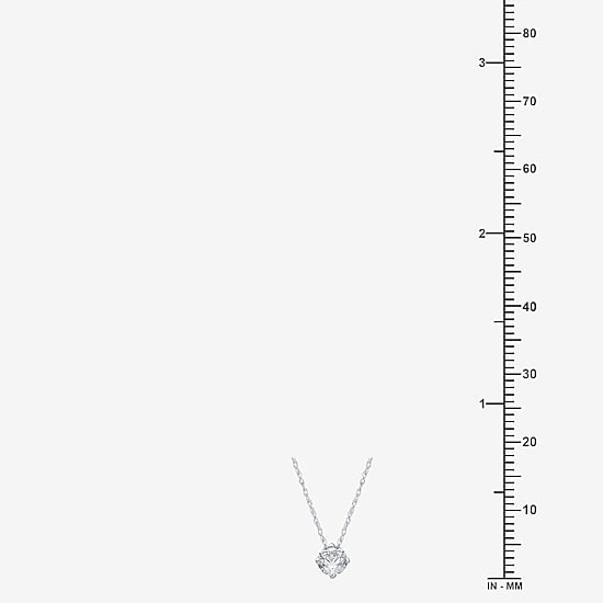 Ever Star (H-I / Si2-I1) Womens 1/4 CT. T.W. Lab Grown White Diamond 10K Gold Round Pendant Necklace
