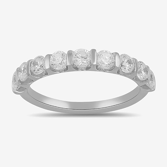 Womens 1 CT. T.W. Lab Grown White Diamond 10K Gold Band