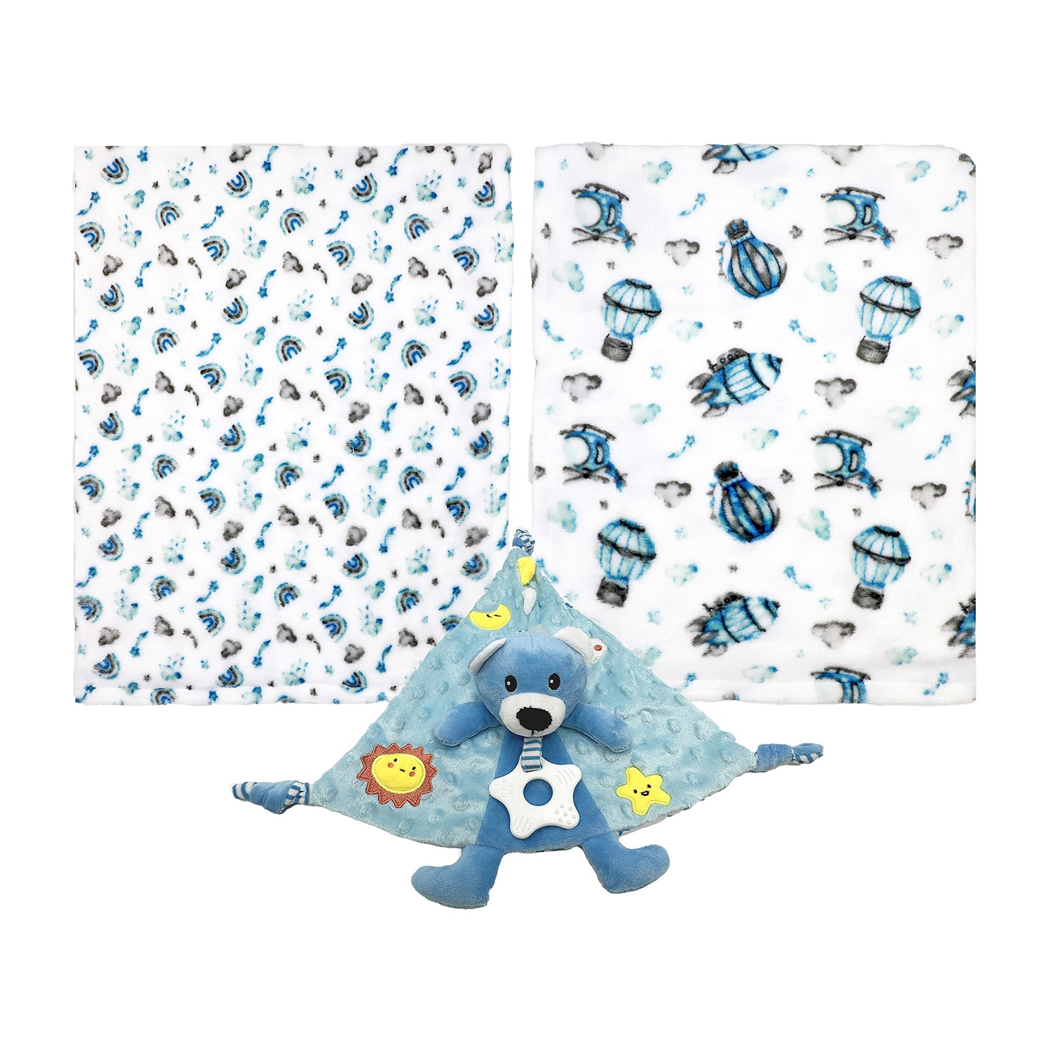 3 Stories Trading Company 3-pc. Baby Blanket and Toy Set