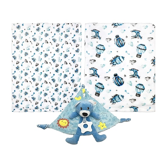 3 Stories Trading Company 3-pc. Baby Blanket and Toy Set