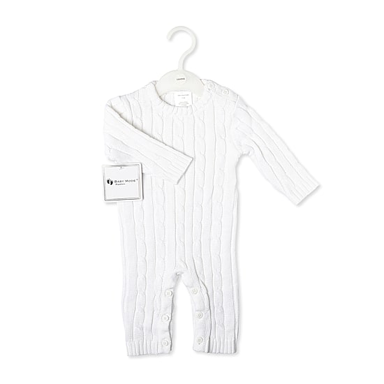 3 Stories Trading Company Baby Unisex Easy-on + Easy-off Round Neck Long Sleeve Jumpsuit